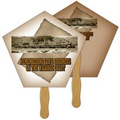 Digital Church Fast Fan w/ Wooden Handle & 2 Sides Imprint (1 Day)